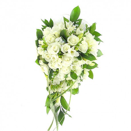 White rose Bouquet (onv-064)