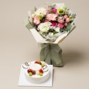A Cake + Flower bouquet 2 (onv-057)