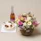 A Cake + Champagne + Flower basket 2 (2009022)