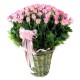 100 Pink Roses basket (OFA-043)