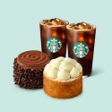 Cheer Up Set 2 Iced Caffe Americano T+Creamy Baumkuchen+The Moist Chocolate Frosted Cake